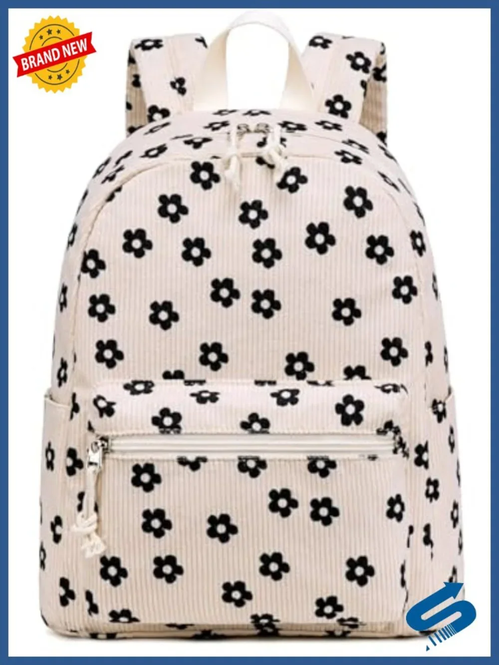 Cute Corduroy Mini Backpack Purse for Girls Women Small Casual Daypack Teen